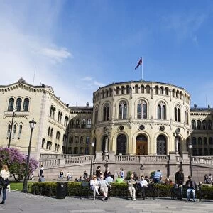 Stortinget parliament building, Oslo, Norway, Scandinavia, Europe