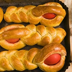 Titole, sweet bread with egg, an Italian dish for Easter Day, Friuli-Venezia Giulia