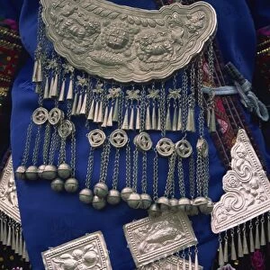 Traditional Miao silver dress ornaments, Leishan Festival, Guizhou Province, China, Asia