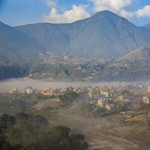 View of Champa Devi, a sacred mountain from Snehas Care, Bhaisipati, Kathmandu, Nepal