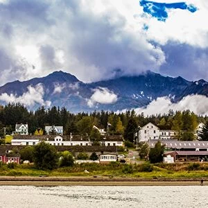 View of port in Haines, Alaska, United States of America, North America
