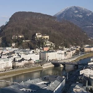 View of Salzburg from the Monchsberg, Salzburg, Austria, Europe