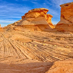 Wavy sandstone formation called Beehive Rock in Glen Canyon Recreation Area