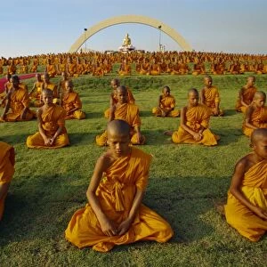 Young monks at prayer