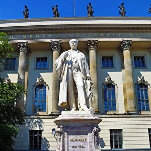 Statue of Hermann von Helmholtz in front of the Humboldt University in Berlin, Germany