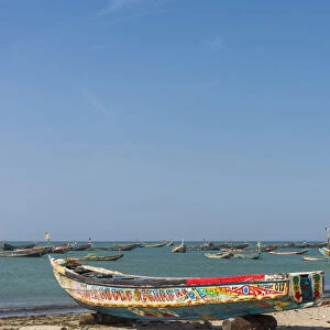 Africa, Senegal, Joal. Traditional fishing boats