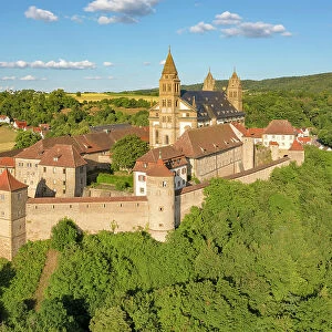 Benedictine monastery Comburg, Steinbach, Kocher Valley, Schwabisch Hall, Hohenlohe, Baden-Wurttemberg; Germany