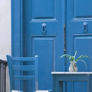 Blue Door, Venetian Quarter, Hania, Hania Province, Crete, Greece