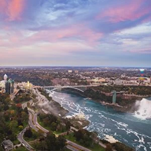 Canada and USA, Ontario and New York State, Niagara, Niagara Falls, View over Victoria