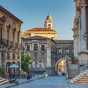 Catania, Sicily. Baroque street Via Crociferi, Churches of San Francesco