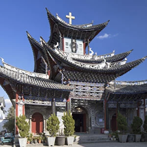 Catholic church, Dali, Yunnan, China