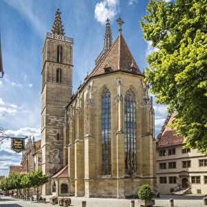 City parish church St. Jakob in the old town of Rothenburg ob der Tauber
