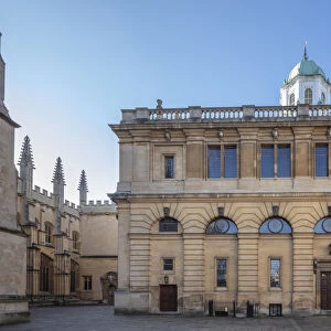 Europe, UK, England, Oxford, Oxford University, the Sheldonian Theatre (architect: Sir Christopher Wren, 1664-1669) in the centre of the city