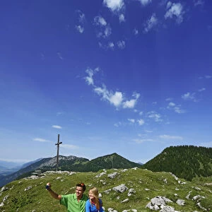 Hikers on the Ankerberg, Tyrolean Eagle, Kitzbuhel Alps, Tyrol, Austria, Europe, MR