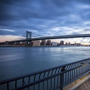 Manhattan Bridge from Brooklyn, New York City, New York, USA