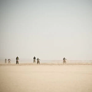 Motorcycle Endurance Race, Lake Iriki, Sahara Desert, Morocco, Africa