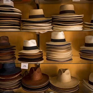 Panama Hats on display, San Miguel de Allende, Guanajuato, Mexico