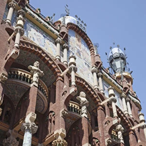 Spain, Barcelona, Palace of Catalan Music, Exterior Facade