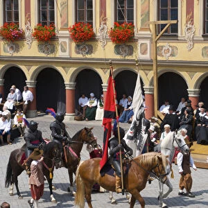 Traditional Wallenstein Procession in Memmingen, Allgaeu, Bavaria, Germany
