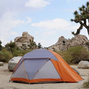 Tent Camping at Hidden Valley campground Joshua Tree National Park