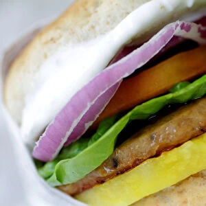 Illustration photo of A Veganburg vegan hamburger