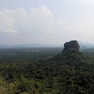 The UNESCO listed World Heritage Site Sigiriya Rock Fortress is seen from Pidurangala