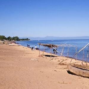 Africa; Malawi; Cape Maclear; Lake Malawi; Beach scene at Cape Maclear