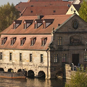 Little Venice (Klein Venedig), old mill and River Regnitz in Bamberg, Germany