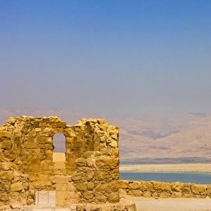 Masada ruins overlooking the Dead Sea, Southern District, Israel (UNESCO World Heritage