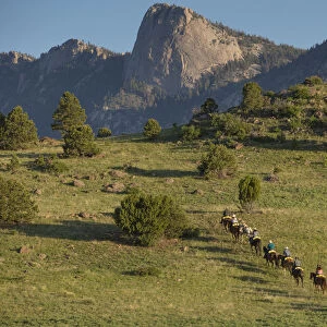 Philmont Cavalcades ride horses through the rugged mountain wilderness like the famous