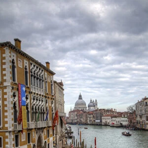 Rowing along the Grand Canal, Venice Italy