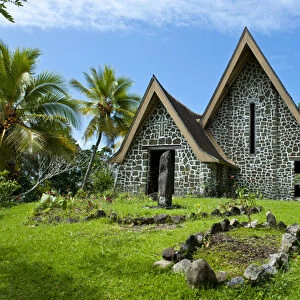 Stone church in Kvato island, Papua New Guinea