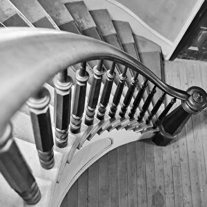 United States, Montana, Bannack, Bannack State Park, Staircase in the Hotel Meade