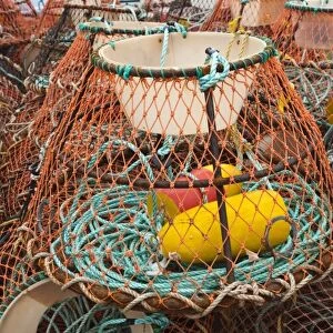 Victoria, Prince Edward Island. Crab pots (traps) in Victoria