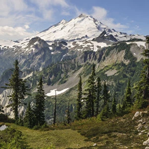 Washington, Cascade Mountains. Mount Baker seen from Artist Point