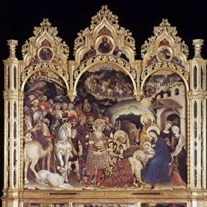 ADORATION OF THE MAGI. Gentile da Fabriano. Wood, 1423