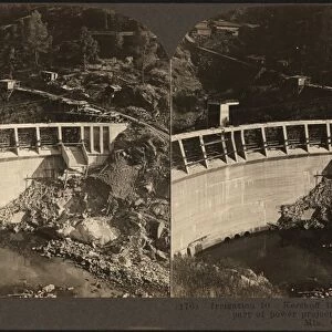 BIG CREEK PROJECT, 1923. A view of the Kerckhoff Dam on the San Joaquin River in Madera County