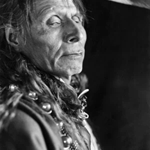 BLACK CROW, 1913. Portrait of Black Crow, a Hidatsa Native American, photographed at Elbowoods