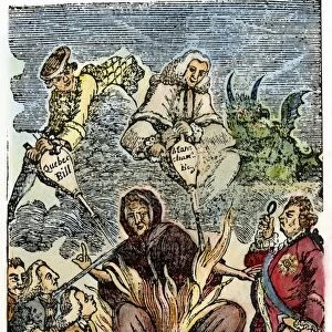 CARTOON: INTOLERABLE ACTS, c1774. America in Flames