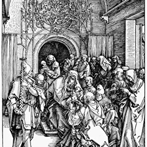 CIRCUMCISION OF CHRIST. Woodcut, 1505, by Albrecht Durer