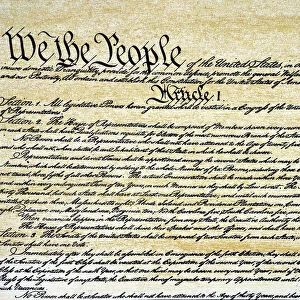 CONSTITUTION. Preamble and beginning of Article I of the Constitution of the United States, 1787
