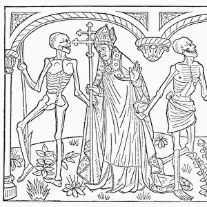DANCE OF DEATH, 1490. Death and the Pope / Death and the Emperor