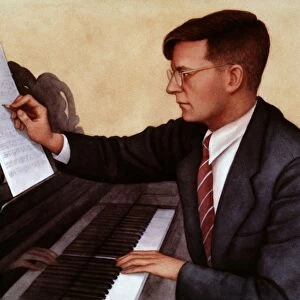 DIMITRI SHOSTAKOVICH (1906-1975). Russian composer. Contemporary portrait