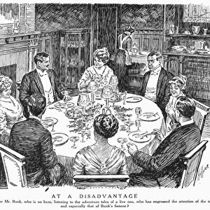 DINNER PARTY, 1915. Illustration for a story from a literary magazine, 1915