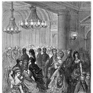 DORE: LONDON, 1873. A Ball at the Mansion House. Wood engraving after Gustave Dore