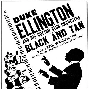 DUKE ELLINGTON (1899-1974). American musician and composer. Poster for Duke Ellington and his Cotton Club Orchestra, 1930s