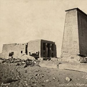 EGYPT: TEMPLE OF DAKKA. Ruins of the Temple of Thoth in Dakka, Nubia, built in the 3rd century B