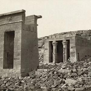 EGYPT: TEMPLE OF DENDUR. Ruins of a pylon and the Temple of Dendur, built c15 B