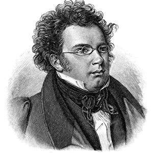 FRANZ SCHUBERT (1797-1828). Austrian composer. Line engraving