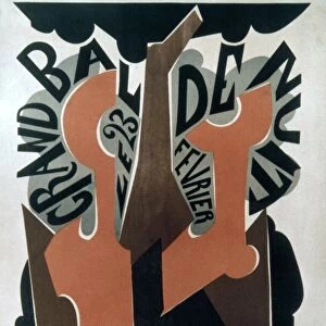 FRENCH POSTER, 1926. Poster by Natalia Gontcharova for an artists ball, Paris, 1926